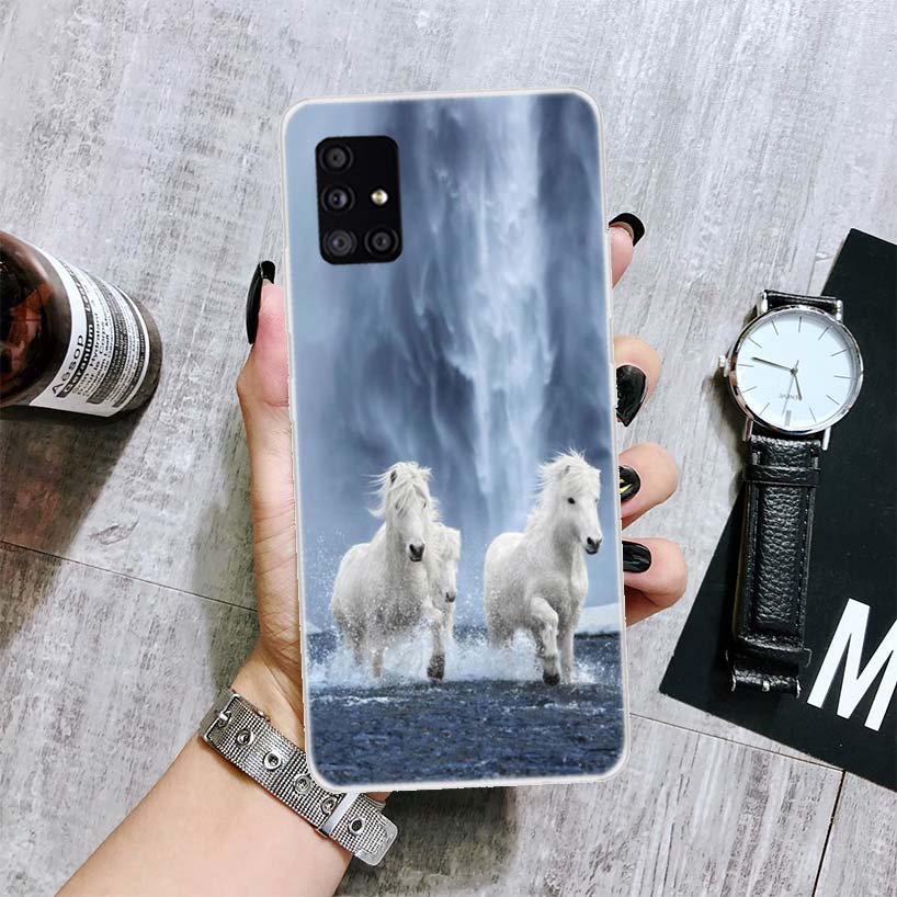 Horse Great Beauty Galloping Phone Case For Samsung Galaxy A14 A15 A13 A12 A54 A55 A53 A52 A04S A24 A25 A23 A22 A34 A35 A33 A32