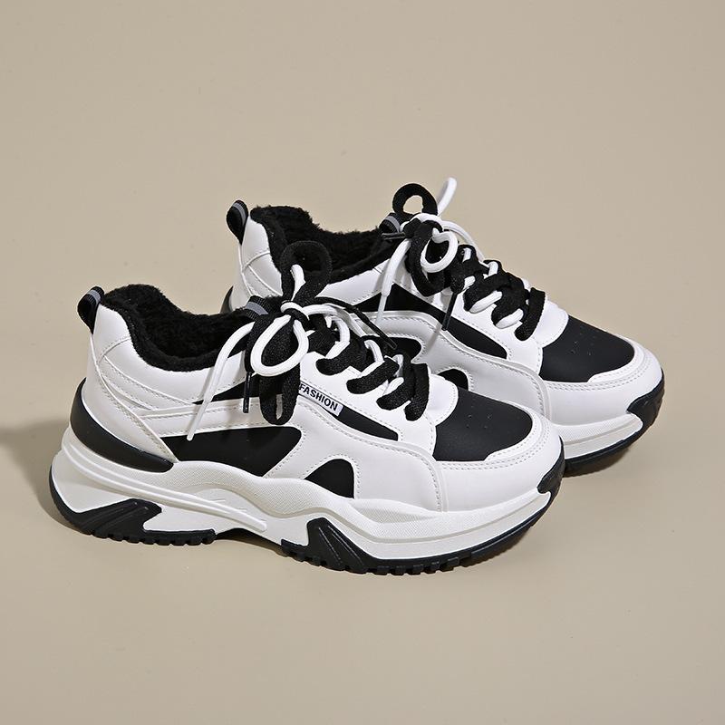 Winter velvet dad shoes 22 new ins thickened warm cotton shoes heightened sports tide shoes 40 2690₽