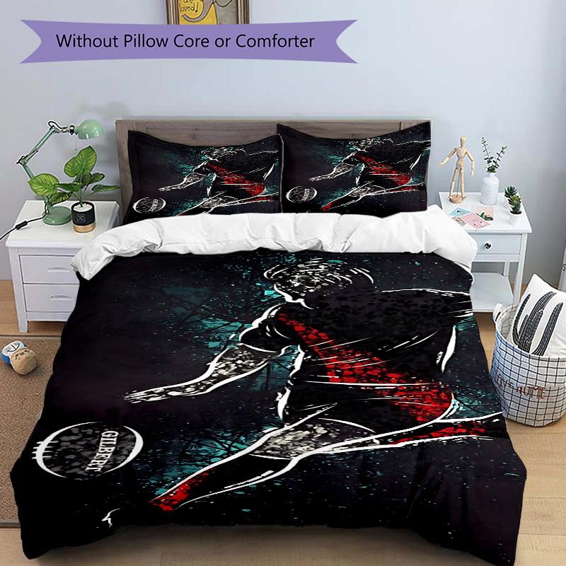 3pcs Football Player Bedding Set, Includes 1 Comforter + 2 Pillowcases, Without Pillow Inserts, Soft Comfortable, Lightweight Breathable, Pr