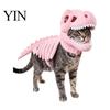 Abbigliamento per Animali Domestici di Halloween Costume Scheletro di Dinosauro, Abbigliamento 3D Luminescente al Buio, Morbido Cappello di Peluche Vestito Dino per Cani Gatti, Costume Cosplay per Feste di Vacanza