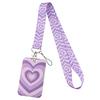 Love Purple ID Lanyard Cute Multi-purpose Key Lanyard