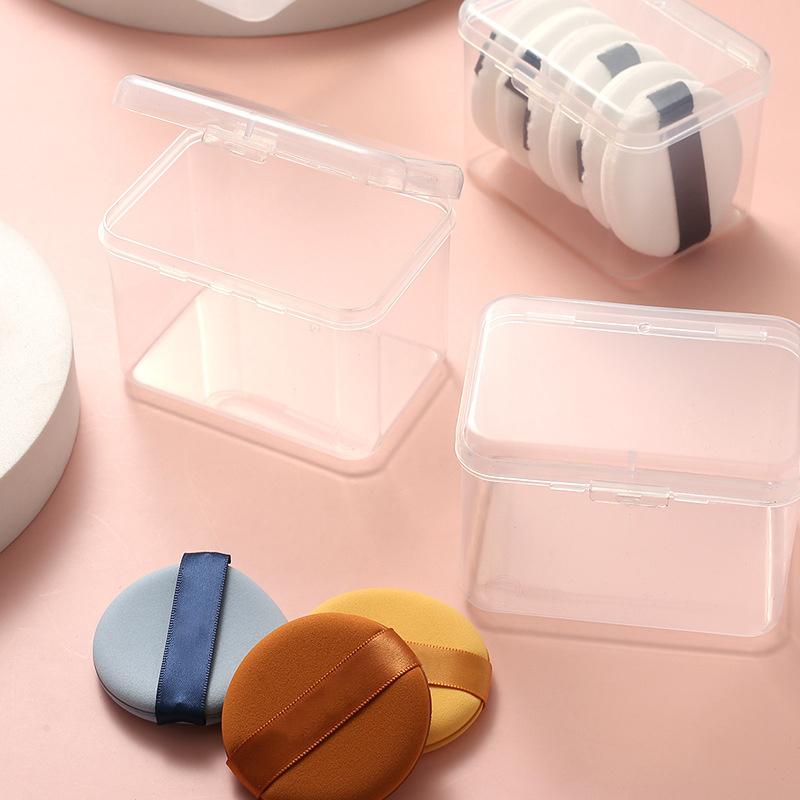 Transparent Square Makeup Storage Box, Swab Ball Holder Storage Box, Jewelry Beads Storage Box