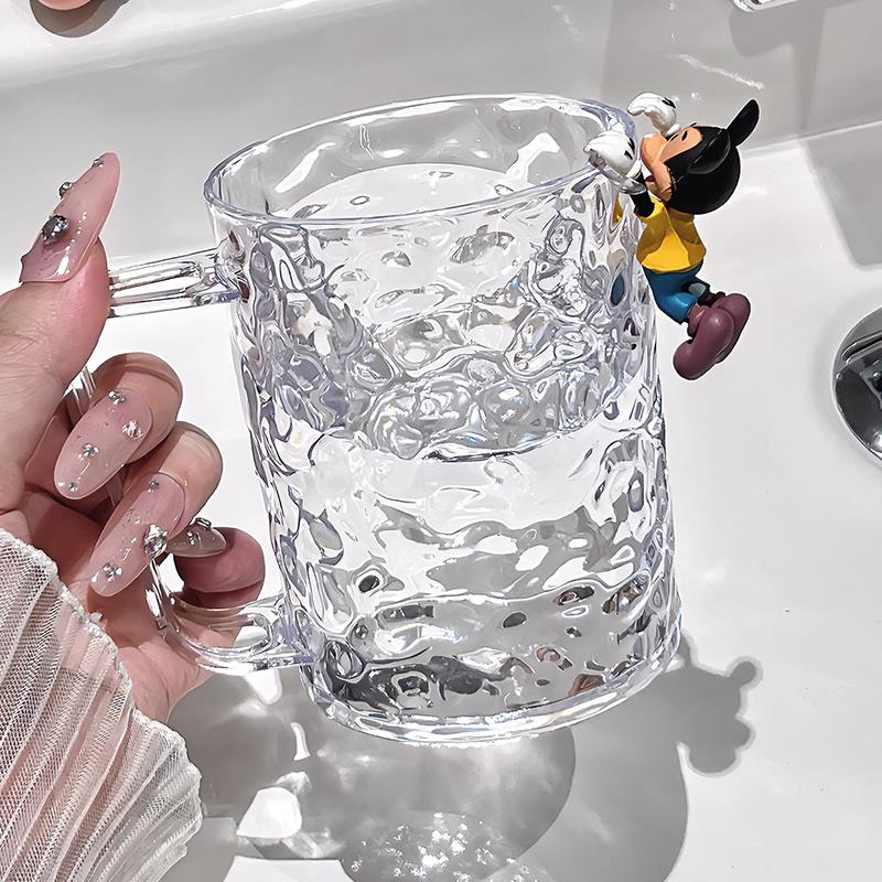 Light Mouthwash Cup Couples Toothbrush Cup Children's Washing-up Cup Clear Style Minimalist High Aesthetic Mouthwash Cup
