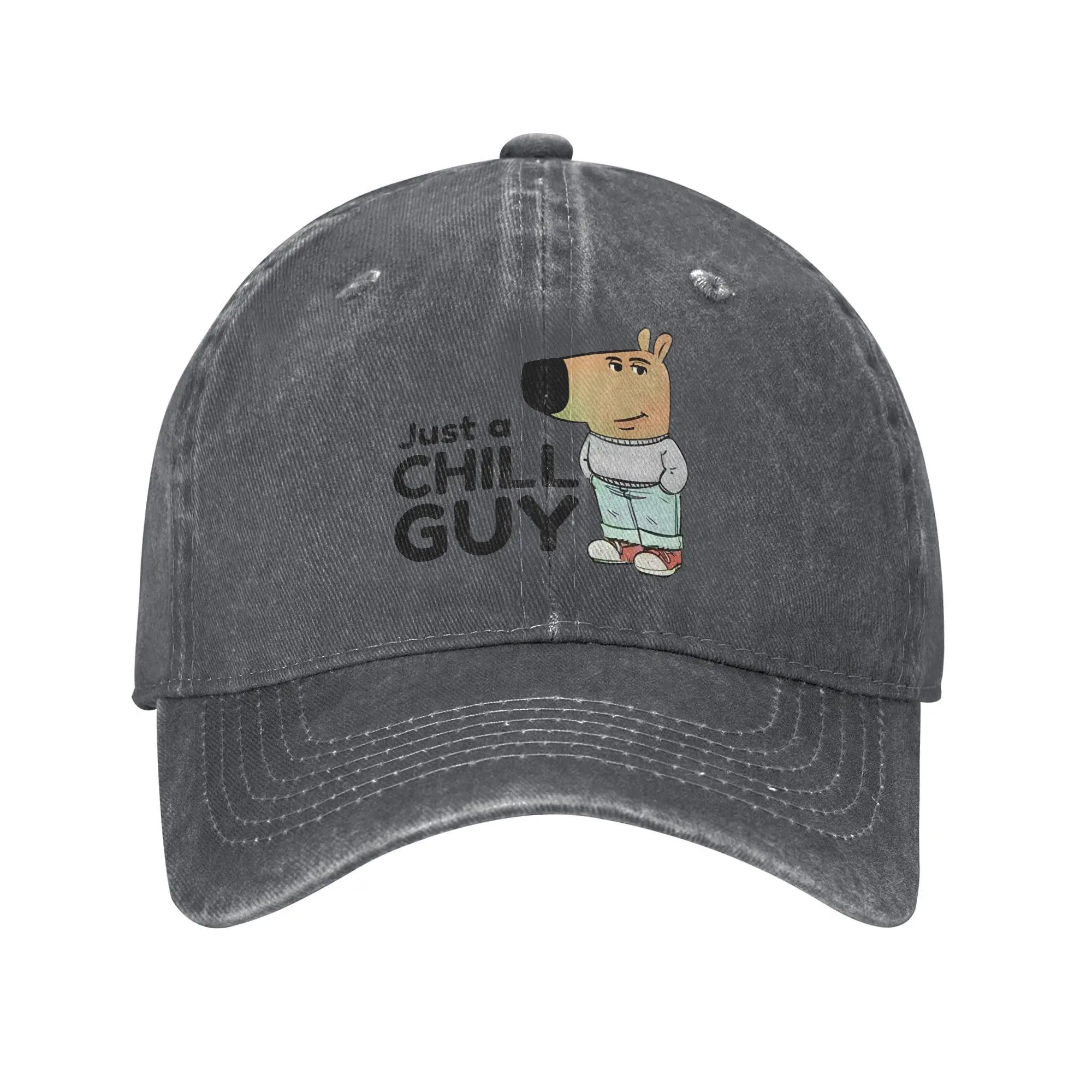 

Vintage I Am Just A Chill Guy Meme Baseball Caps Unisex Style Distressed Denim Snapback Cap Outdoor All Seasons Travel Adjustab as shown