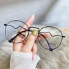 Modne Damskie Okulary Stop Popularne Kwadratowe Okulary Ultralekkie Modne Koreańskie Przezroczyste Oprawki Metalowe Okulary
