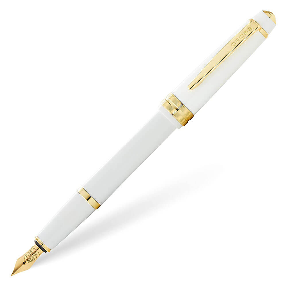 Cross Cross Bailey Light Gloss Fountain Pen (White/Gold)