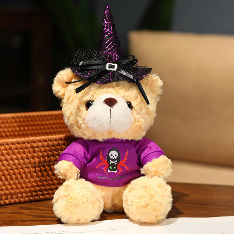 28cm Halloween Beer Lief Schattig Met Hoed Strikpak Gevuld Pluche Pop Festival Cadeaus about 28cm