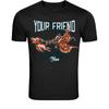 Your Friend Will Always Support You Funny T-Shirt - Skeleton Dog