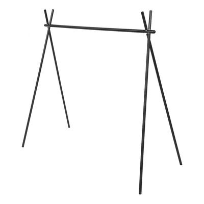 Hanging Shelf Black Tripod Structure Folding Hanging Rack with Storage Bag for Outdoor Camping Traveling Picnic