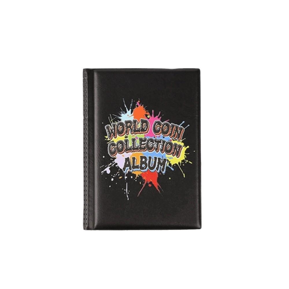 

Coin Storage PU Leather Album 120 Pockets Home Decoration Stamp Photo Album Coin Album Holders чорний