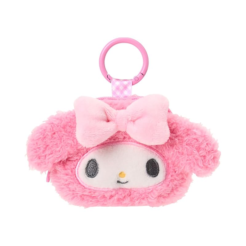 SANRIO Face-shaped Mini Pouch with Carabiner - My Melody - Suitable for Ages 3 and Up - 015687