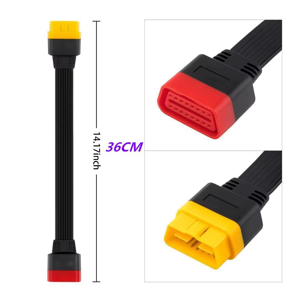 

16 Pin OBDII Extension Cable Male to Female 36CM for Thinkdiag Easydiag BD2 Connector ELM327 OBD2 Diagnostic Cable