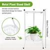 Good-Two-Layer Elegant Metal Plant Stand Shelf Potted Plant Holder Modern Tall Plant Pot Stands For Indoor Outdoor Decor