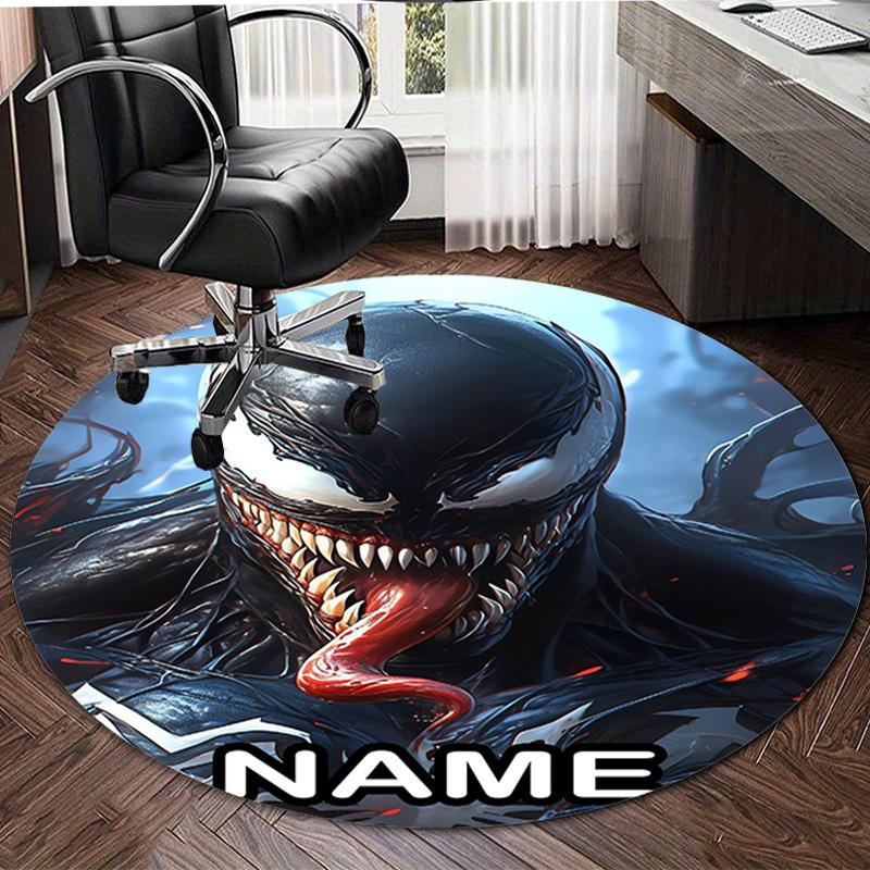Personalized V-Venom Round Chair Office Rug - Perfect for Mat, Office Chair & More - Ideal Gift for Birthdays and Holidays