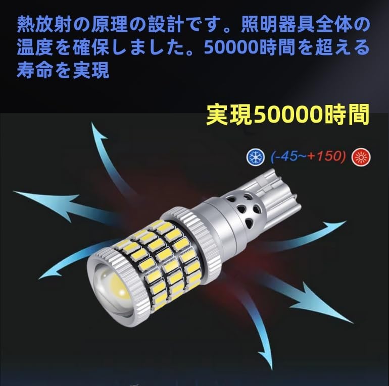 HADUDU T16 LED Back Lamp, Explosive Light, 2,000 LM, 54 Row 3014 Chips, Built-in