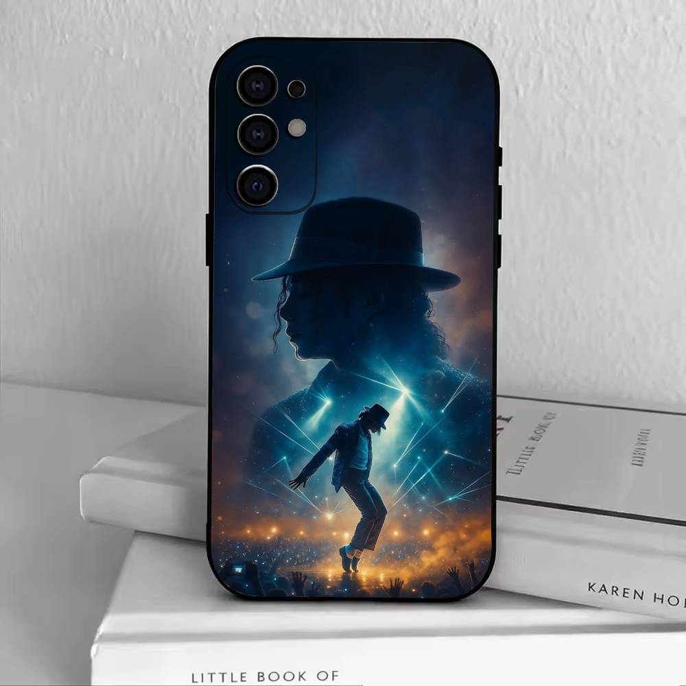 MJ-Michael Jacksonův Kryt na telefon Černý Silikonový Měkký Pro Samsung S25,S24,S21,S22,S23,S30,Ultra,S20,Plus,Fe,Lite