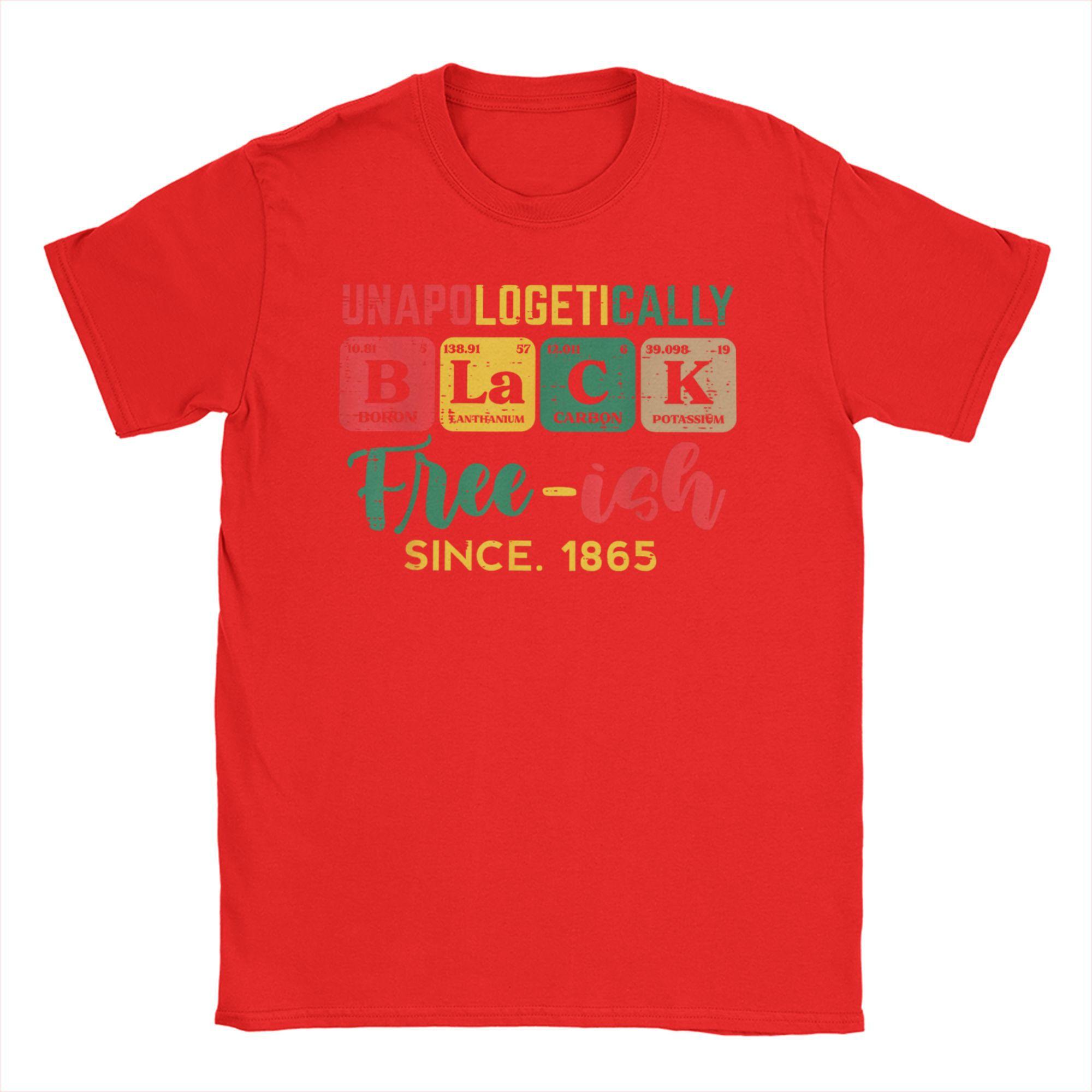 Casual Juneteenth TShirts Men Women O Neck Cotton T Shirts Unapologetically Black Periodic Short Sleeve Tees Gift Idea Clothes S
