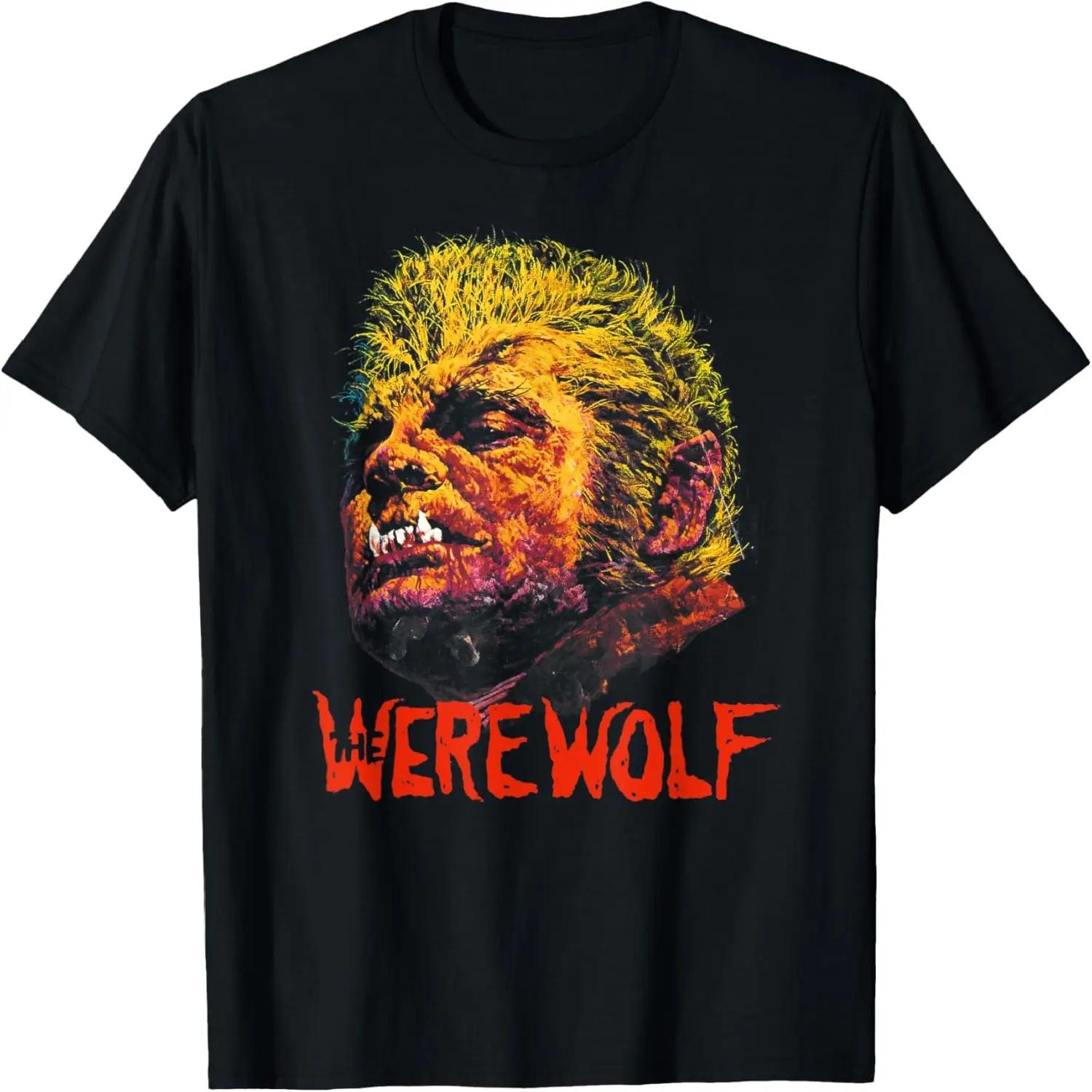 Werewolf Lycanthropy Vintage Monster Horror Movie Fan T-Shirt S чёрный