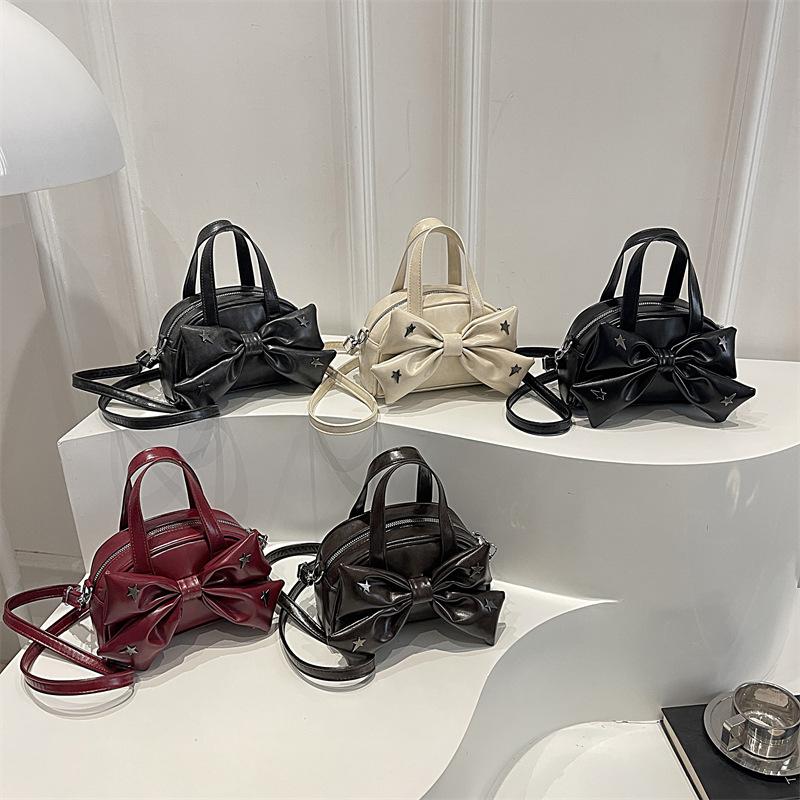 New Korean Version Bow Fashion Cross-body Portable Lipstick Small Bag Women's Bag
