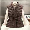 2026 New Korean Version V-neck Cinched Waist Drawstring Thick Shoulder Vest Jacket