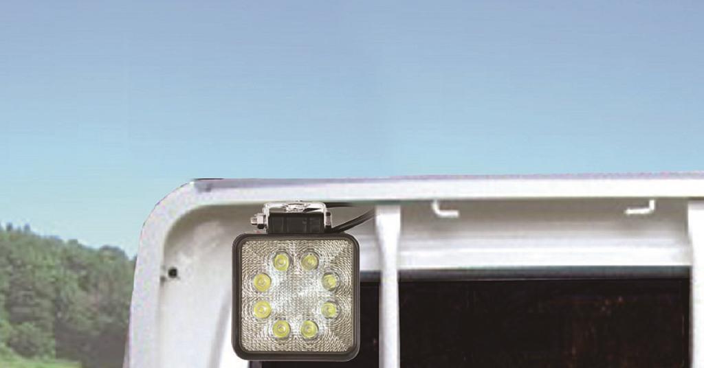 Kashimura NML-7 LED Work Light for Electric Forklifts, 8 LEDs, White, 24W, 1680lm, 6000K, Noise Reduction, IP67, DC12/48V