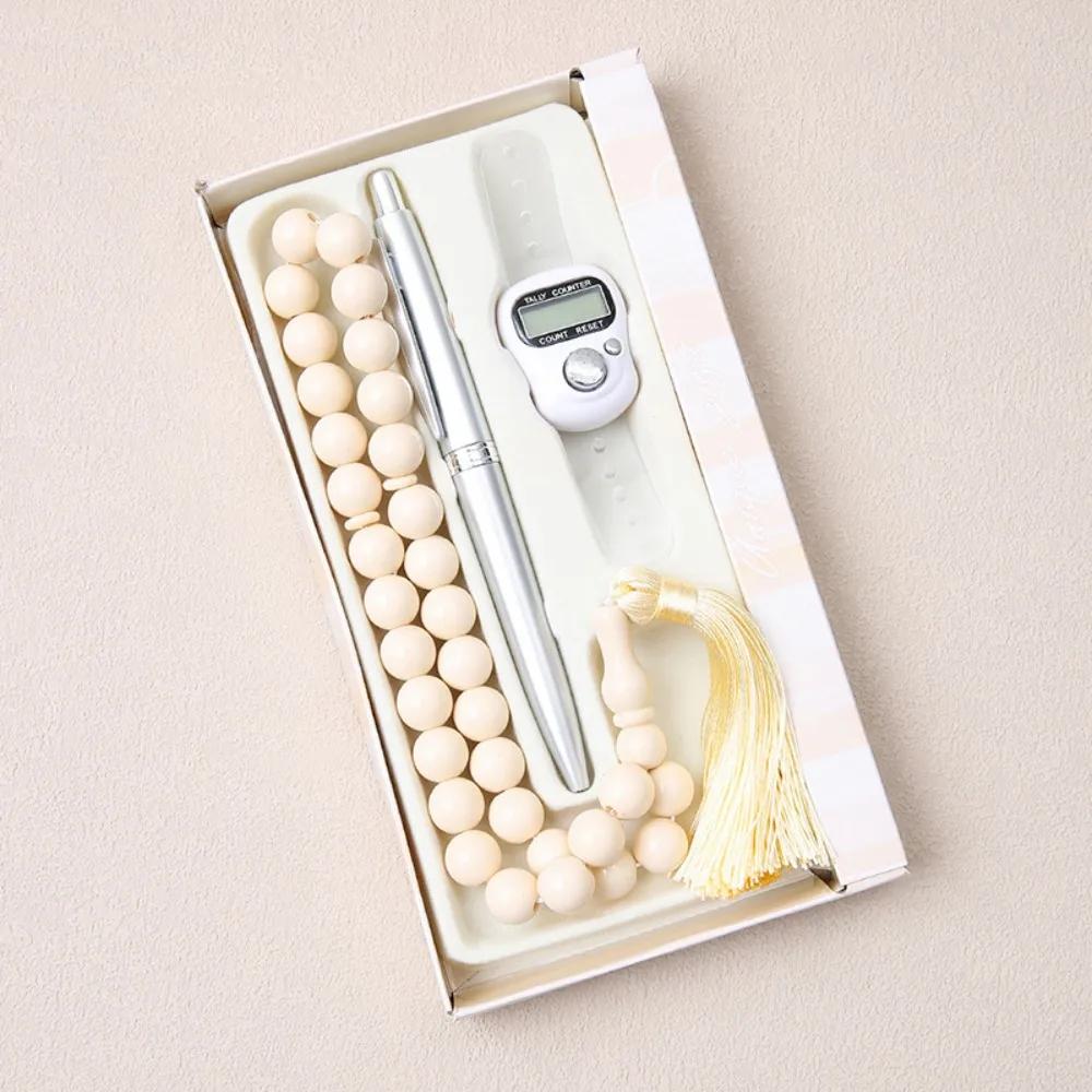 3pcs/box 33 Beads Prayer Beads 3-Piece Set Handheld Bracelet Prayer Gift Box Finger Calculator Hajj Umrah Gift Set