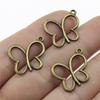 20pcs Vintage Bronze Color Butterfly Charms Pendants DIY Crafts Making Findings Handmade Tibetan Jewelry