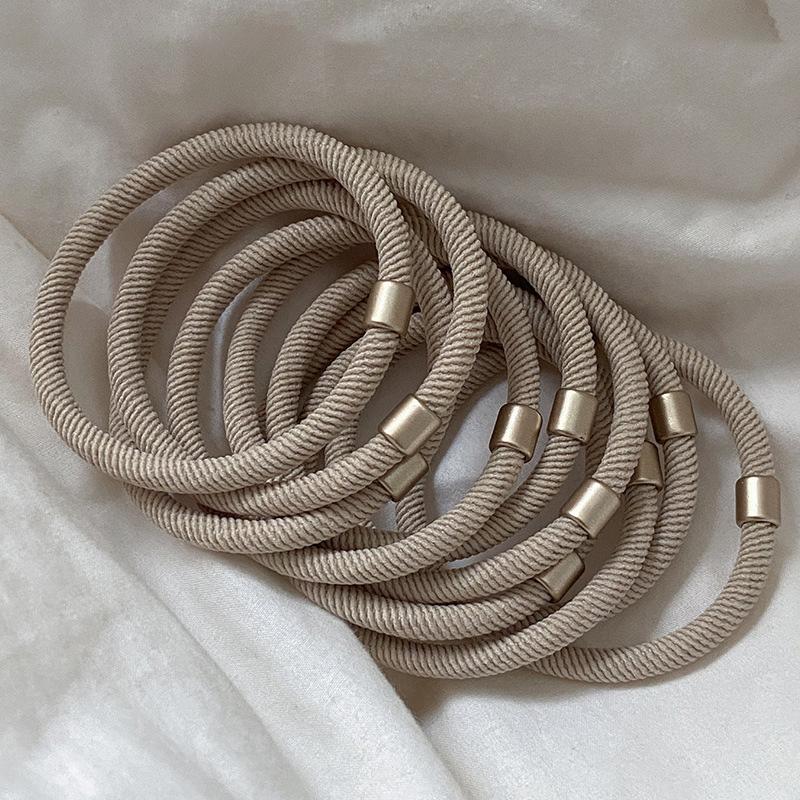 

10 шт./набор Резинки для волос Базовые Однотонные Толстые Высокая Эластичность Эластичная Резинка для волос Держатель для Хвоста Резинка Женские Аксессуары для волос