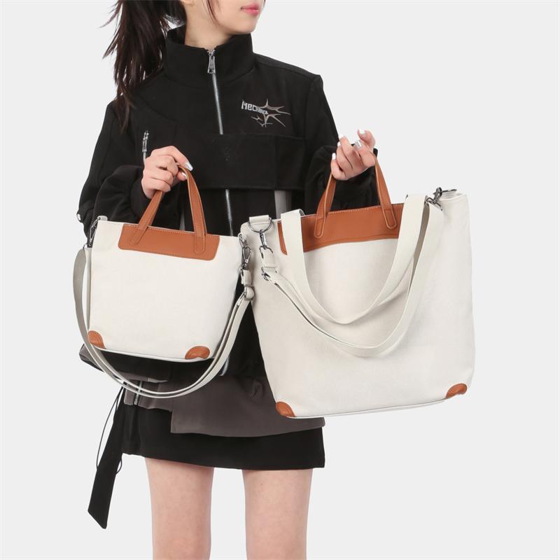 Women's Canvas Bag Large Capacity Shoulder Bag Commuter Handbag