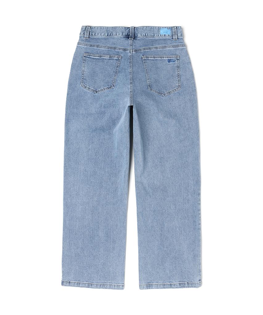 UCLA Unisex Basic Washed Wide Denim Pants [Indigo](Uz9Dp8A_04)