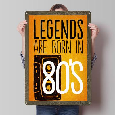 80s Legends Tinplate Signs Vintage Poster Wall Decor Custom Metal Sign for Wall Art Decoration Bath Room Decor Men Art of Murals