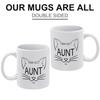 1pc 11oz White Ceramic Mug with Double-sided Funny Print, Quality Handle, Glossy Finish, Great for Coffee, Tea, Cocoa or Office