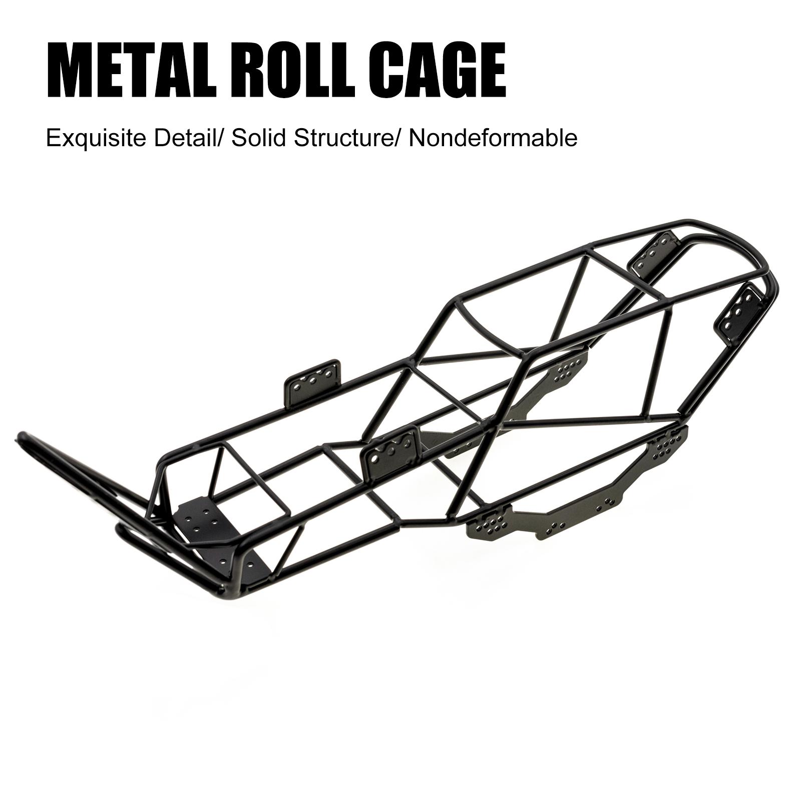 

Заміна кузова з металевим каркасом каркаса для повної трубчастої рами для AXIAL SCX10 90022 90027 1/10, деталі гусеничного вантажівки з дистанційним керуванням чорний