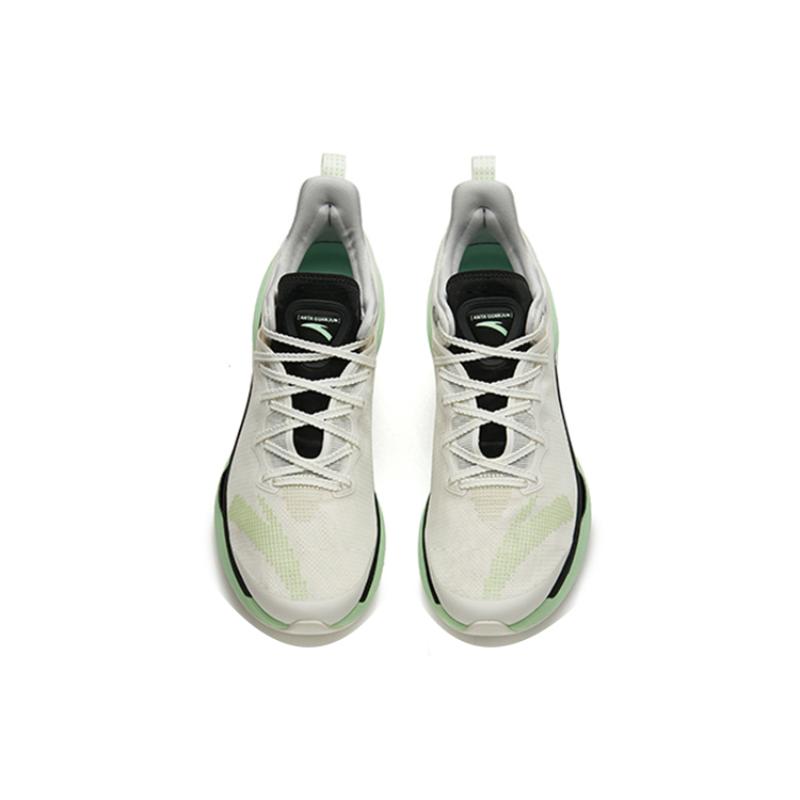 ANTA Running Shoes Men's Low top Ivory White/Bright Neon Green Sneakers 112225680A-1