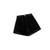 Black gold velvet shorts women's autumn and winter velvet small man wearing high waist and thin loose wide leg a word bottoming boots