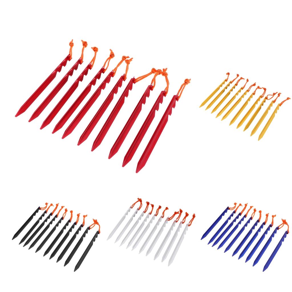 10Pcs Tent Pegs - 7inch Aluminum Alloy Ground Nails - Gardening Stakes Outdoor