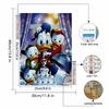 5D DIY Diamond Art Painting Kits for Adults, Donald Duck and His Friends Full Round Crystal Diamond Kits for Beginner for Home Wall Decorate