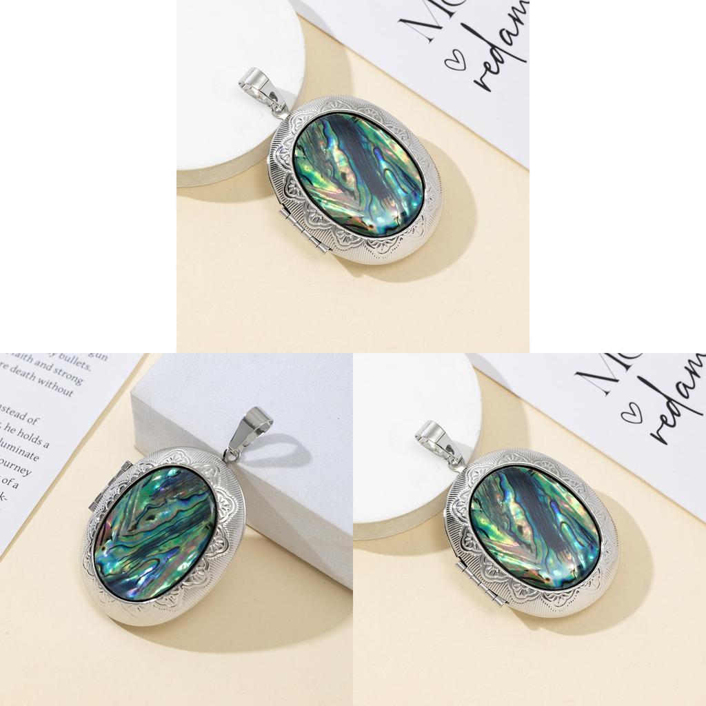 Shell Pendant With Electroplated Finish For Jewelry Making And Gift