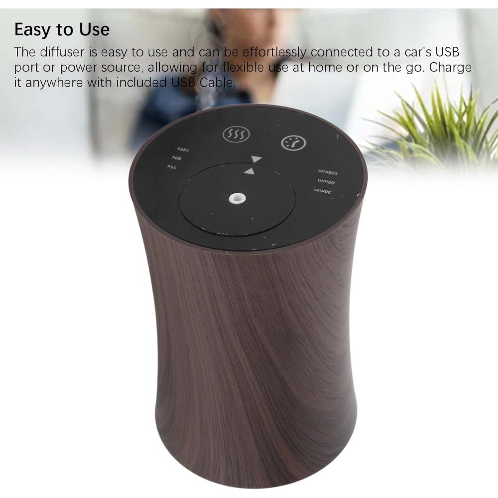 Waterless Essential Oil Diffuser, Portable Aroma Diffuser, Mini Fragrance Air Purifier