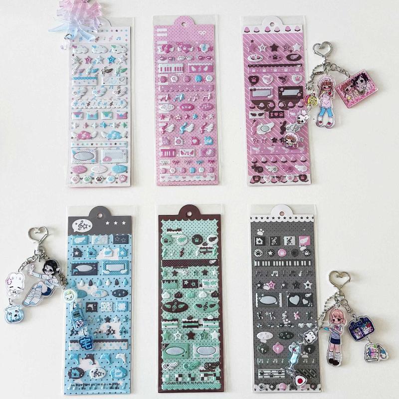 Cute Cartoon Star Wings Foam Sticker Ins Style Stationery Decorative Stickers Kawaii Diy Hand Account Stickers Note Sticker