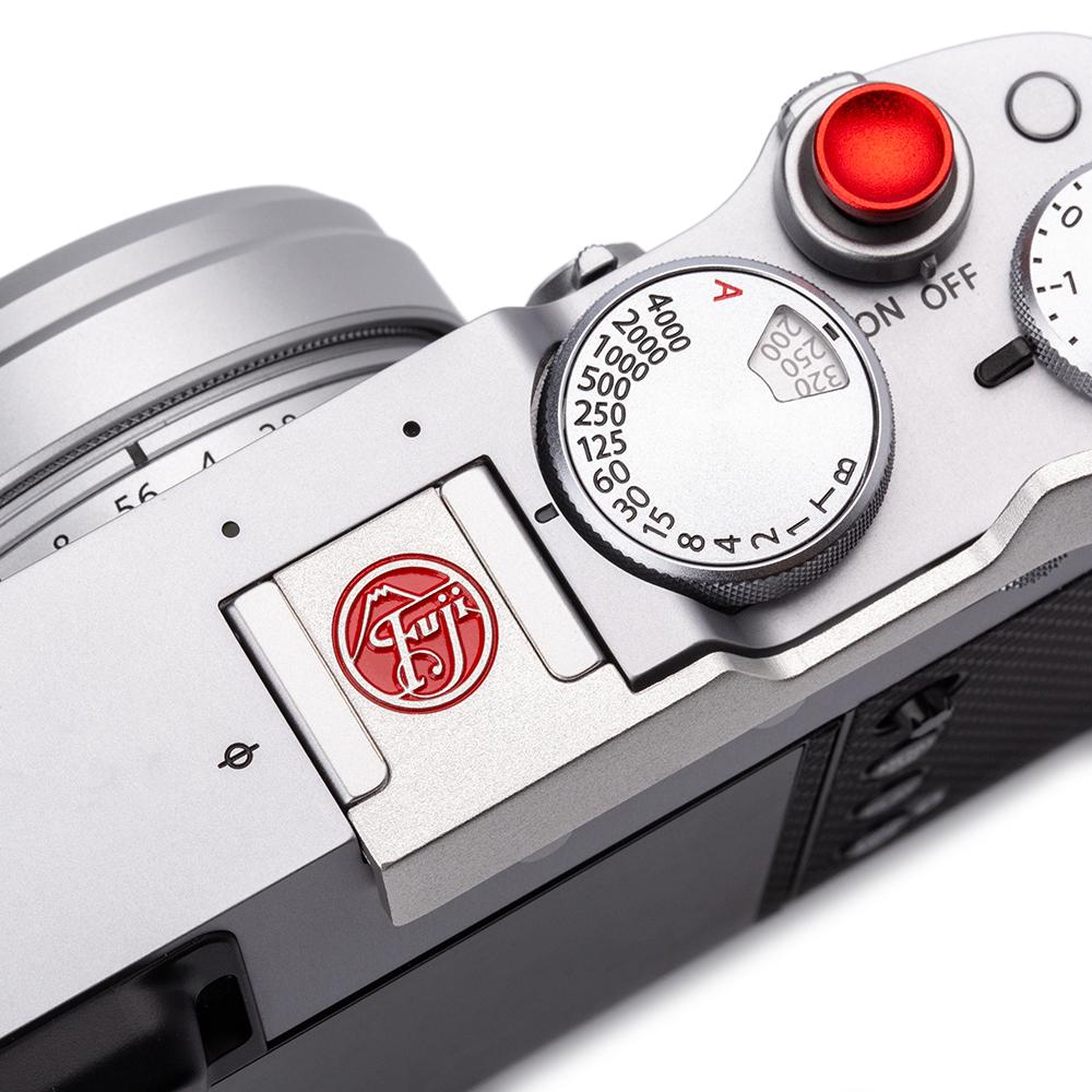 Metal Thumb Up Grip Shutter Button Kit Soft Release Button Hot Shoe Cover for Fuji X100V X100F X100T X100VI Camera Accessories