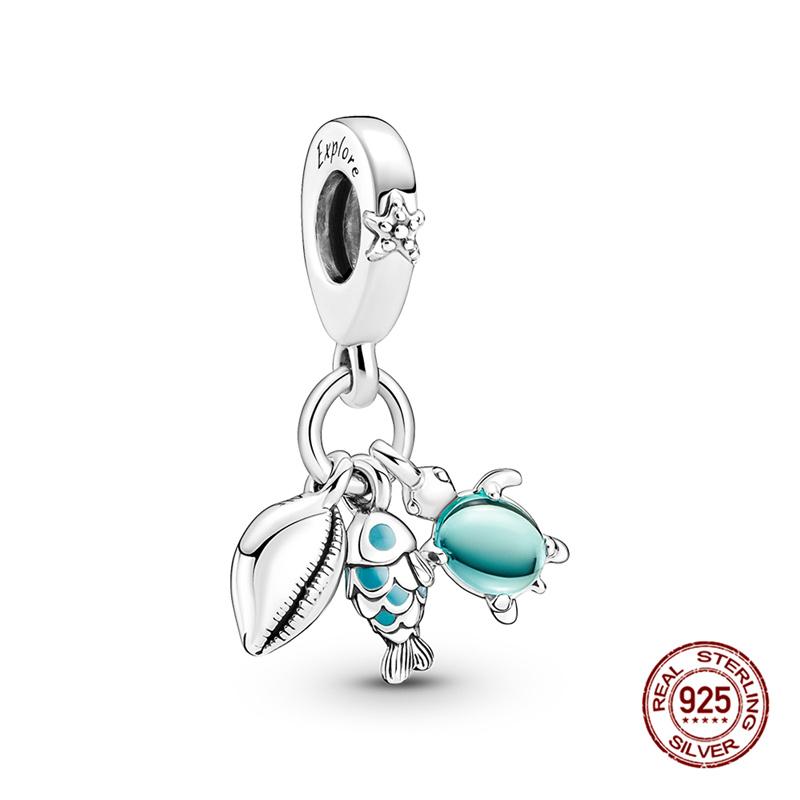 Copper Charms Fits Charms 3Mm Original Bracelet Womens Heart-Shaped Key Charms Beads Diy Fine Jewelry Gifts