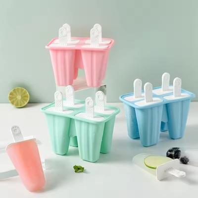 Popsicle Molds 4 Pieces Silicone Ice Pop Molds BPA Free Popsicle Mold Reusable Easy Release Ice Pop Make Homemade Ice Cream