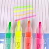 4-Color Fluorescent Flat Head Marker Set for Students