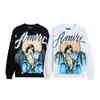 AMIRI Unisex High-Definition Print Casual Hoodie - 2024 Autumn/Winter American Trendy Collection