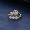 Fashion, personality, niche, exquisite design, floral ring, cool style