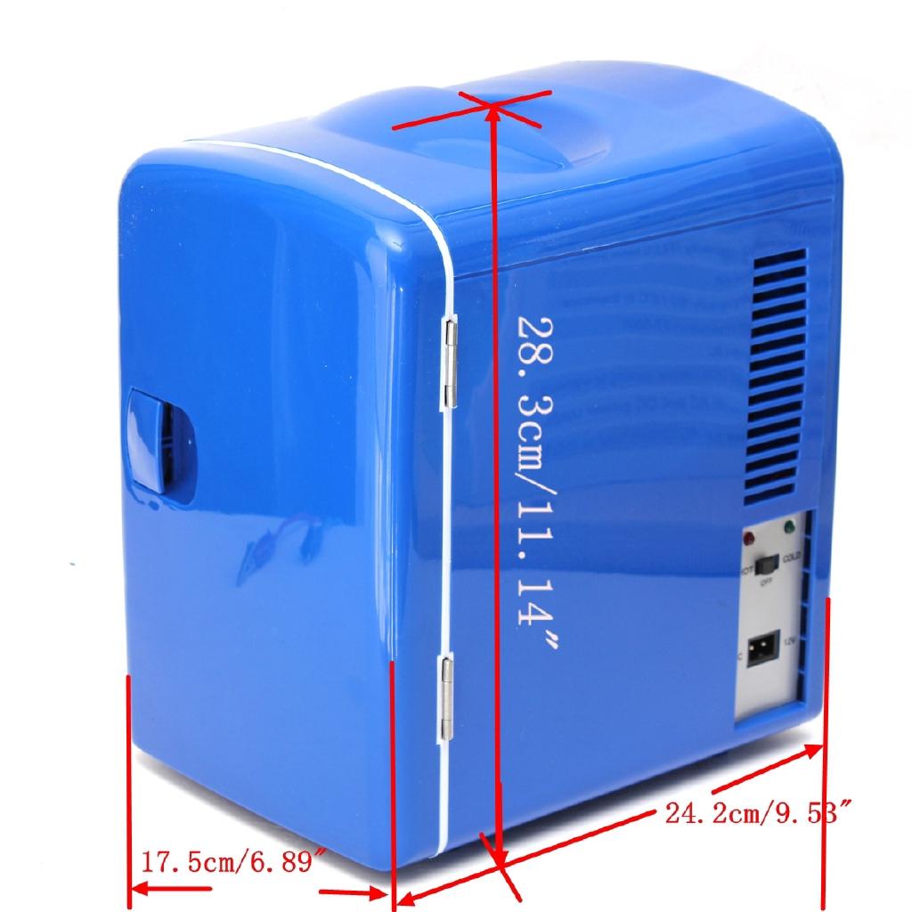 12V 4L Car Refrigerator Cooler Mini Fridge Car Home Small Household Boat Refrigeration Dormitory Outdoor Picnic Freezer Heater