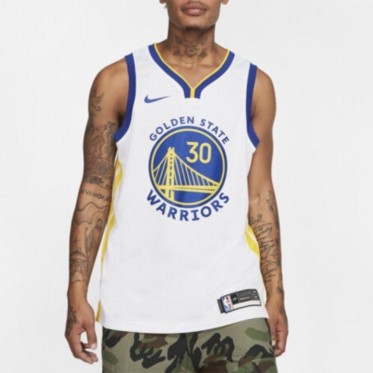 Nike X Nba Golden State Warriors Association "/Yellow/Blue" Tank Top AV4945-101
