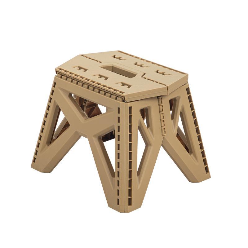 Portable Collapsible Plastic Stool Lightweight Space-Saving Small Chair for Outdoor Camping Fishing Travel Home Use