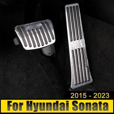 For Hyundai Sonata 10 LF 2015-2018 2019 2020 2021 2022 2023 Aluminum Car Accelerator Gas Pedal Brake Pedals Non-Slip Cover Pads